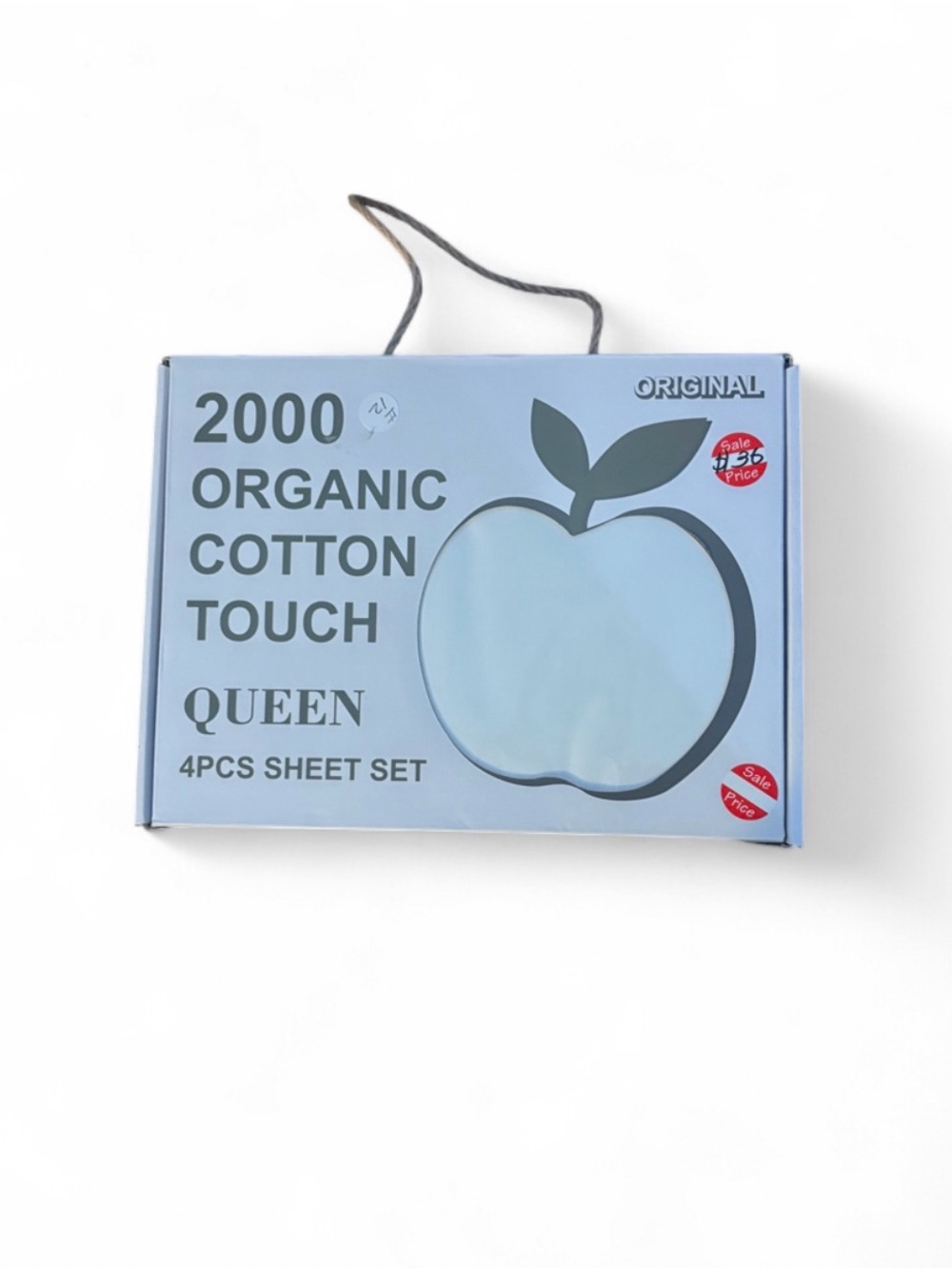 2000 Organic Cotton Touch Queen Sheet Set - Light Blue